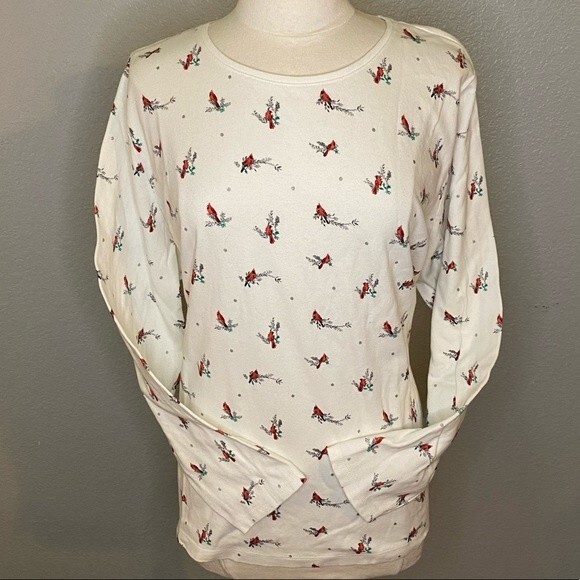 Women’s 2X Cardinal Crewneck  T-shirt by Croft and Barrow - Picture 1 of 3